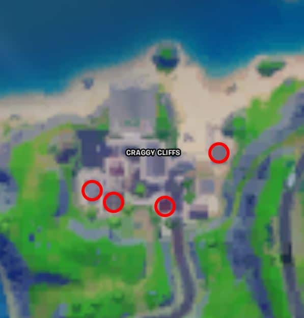 Fortnite Craggy Cliffs Cookbooks Location Map
