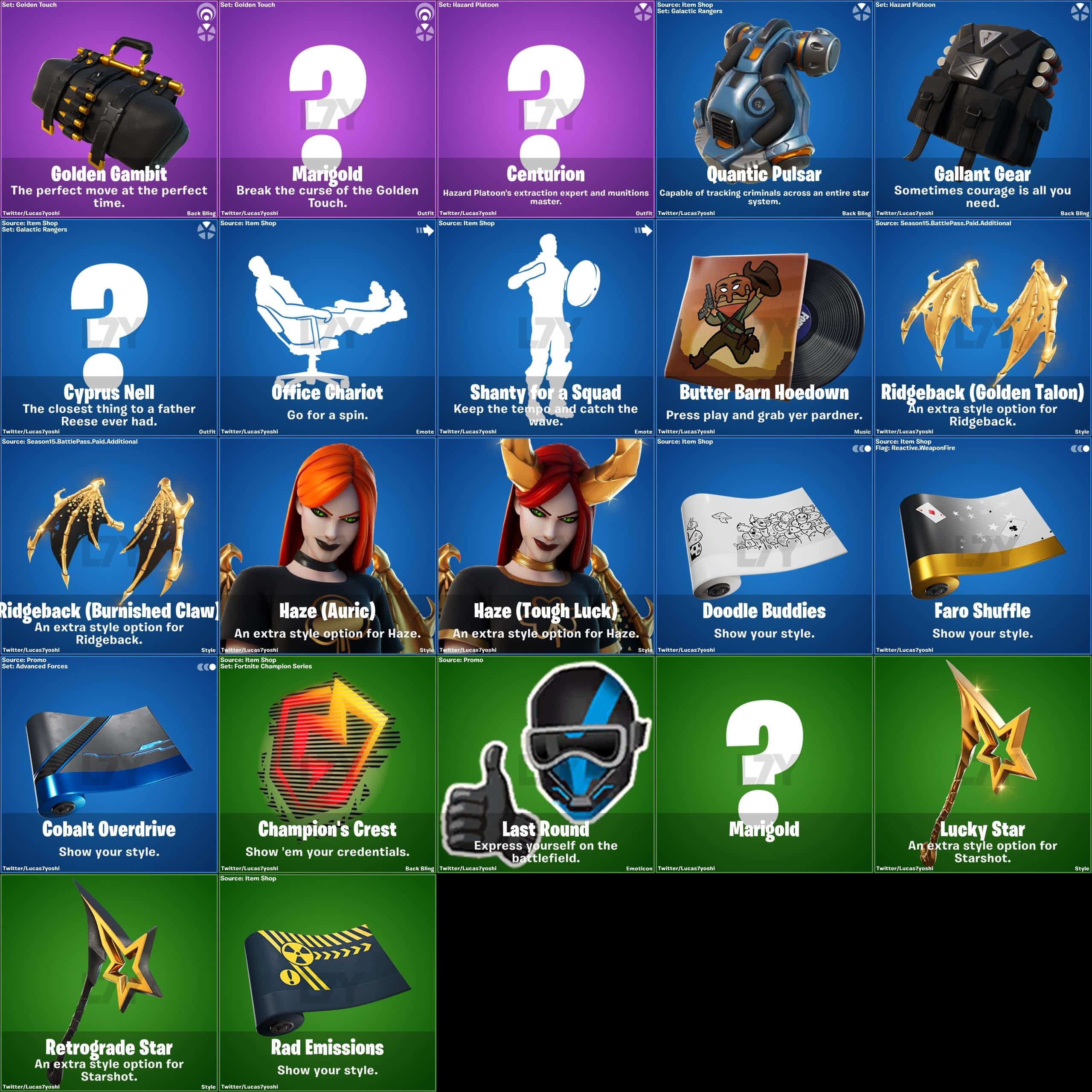 Fortnite Leaked Skins & Cosmetics v15.50