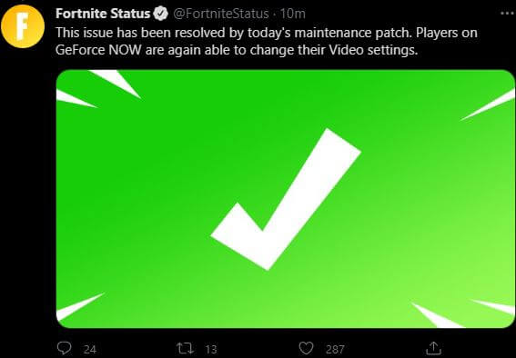 GeForce Now Fortnite Fix