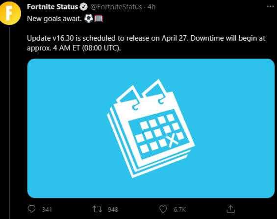 16.30 Fortnite Update
