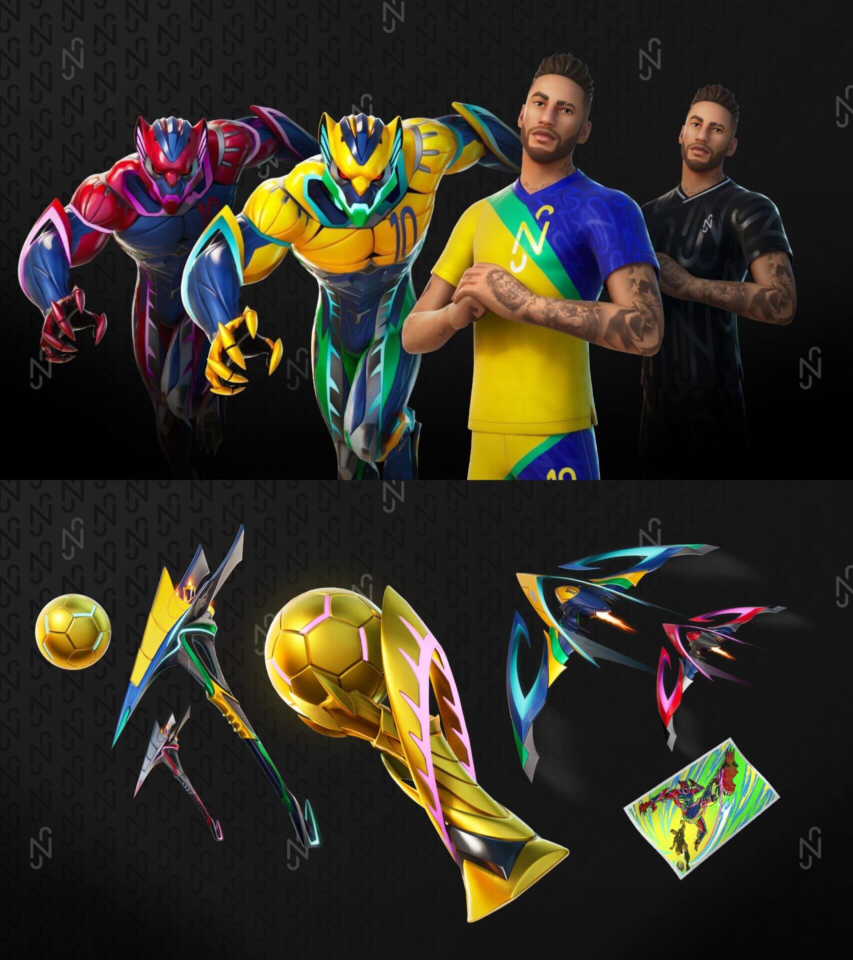 Fortnite Neymar Skin Styles and Cosmetics