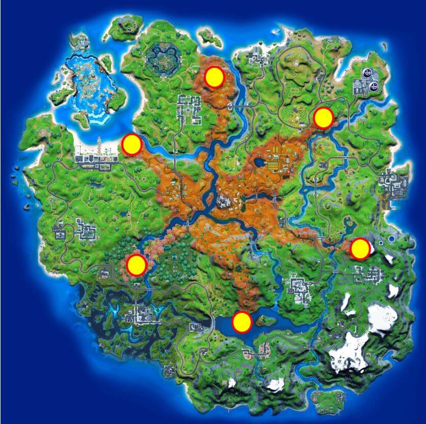 Guardian Outposts on Fortnite Map