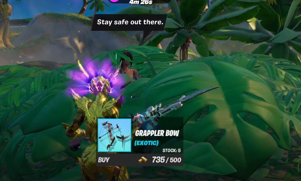 Grappler Bow Fortnite Location: Where is Lara Croft in Fortnite Spawn