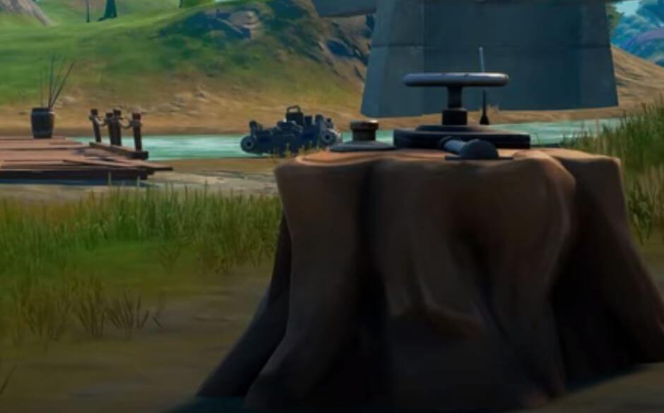 Fortnite Dead Drop Location: Interact with a dead drop in Weeping Woods