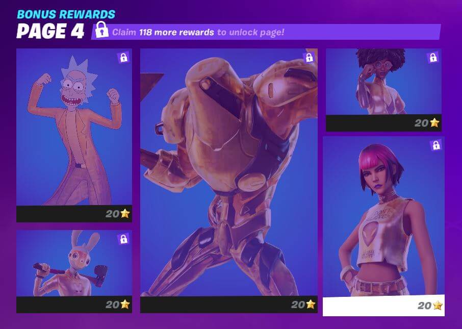 Fortnite Season 7 Battle Pass Super Style Rewards - Gold Page 4