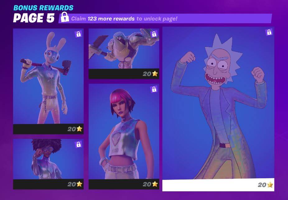Fortnite Season 7 Battle Pass Super Style Rewards - Prismatic Page 5