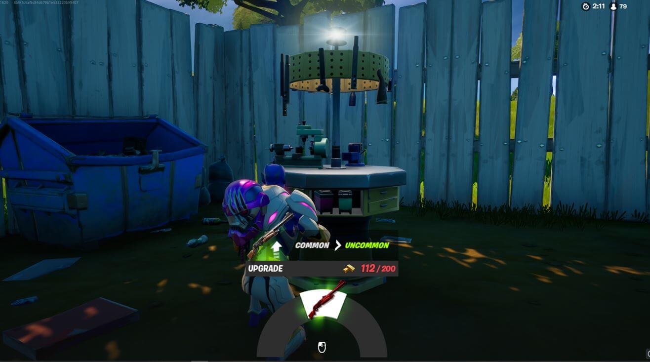 Fortnite Upgrade Weapon at Upgrade Bench
