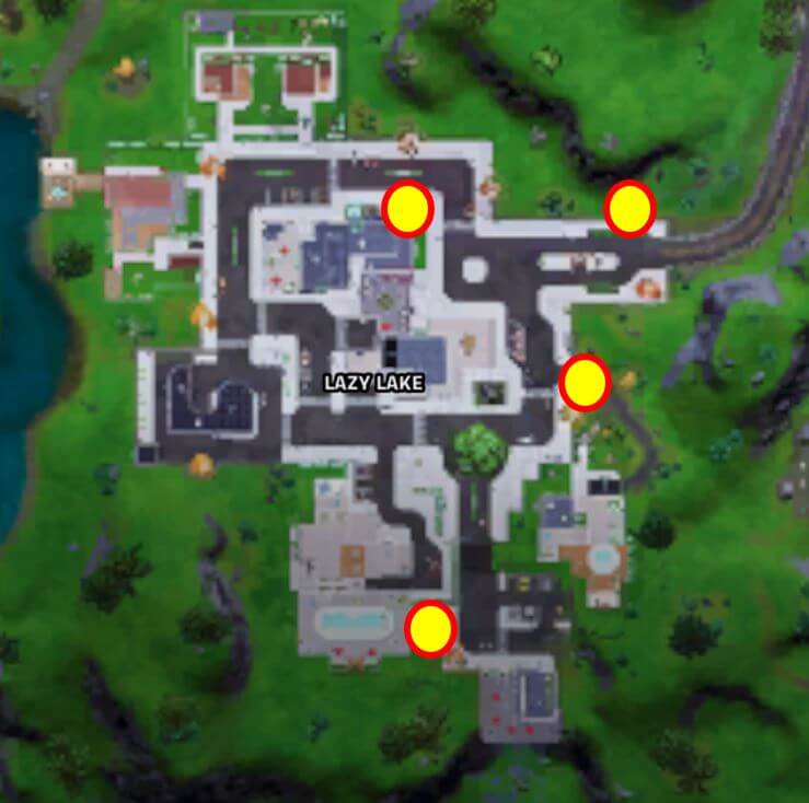 Fortnite Welcome Signs in Lazy Lake