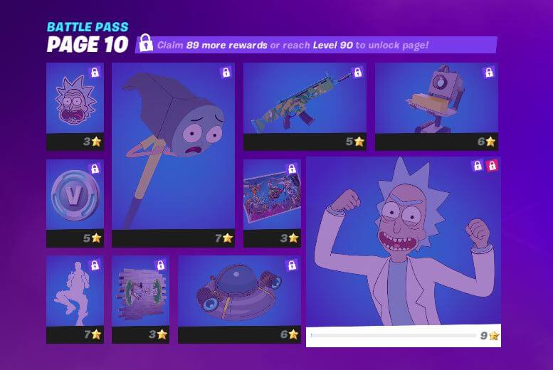 Rick and Morty Fortnite Cosmetics