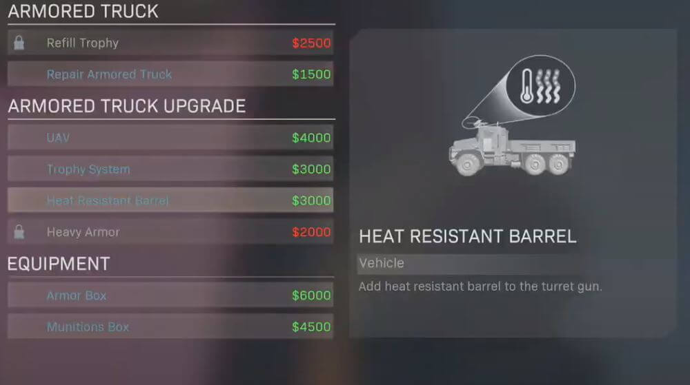 Warzone Armored Truck Upgrades