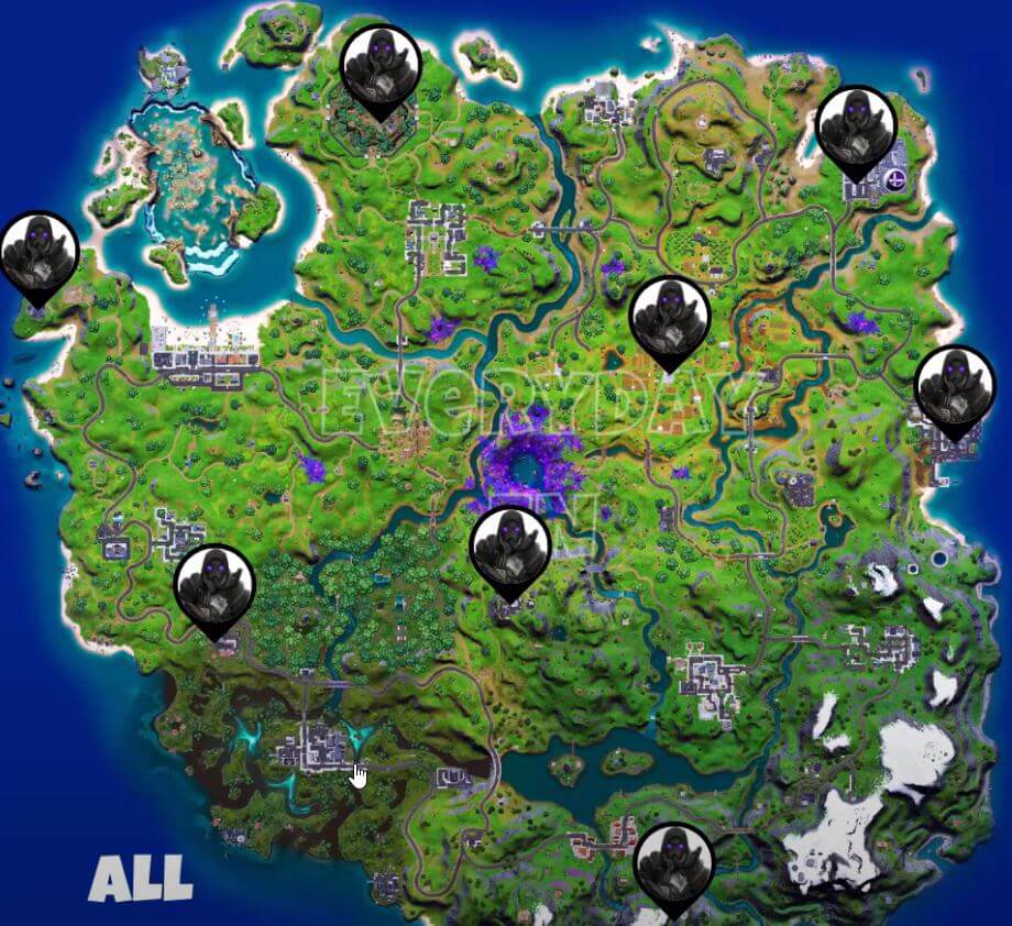 IO Guard Fortnite Locations chapter 2 season 7 map