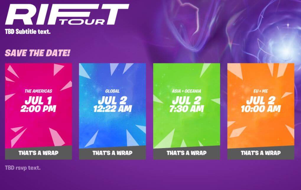 Rift Tour in Fortnite
