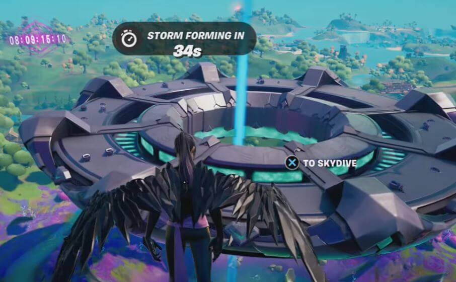 Fortnite Party UFO: How and where to use an alien hologram pad on top of the Party UFO