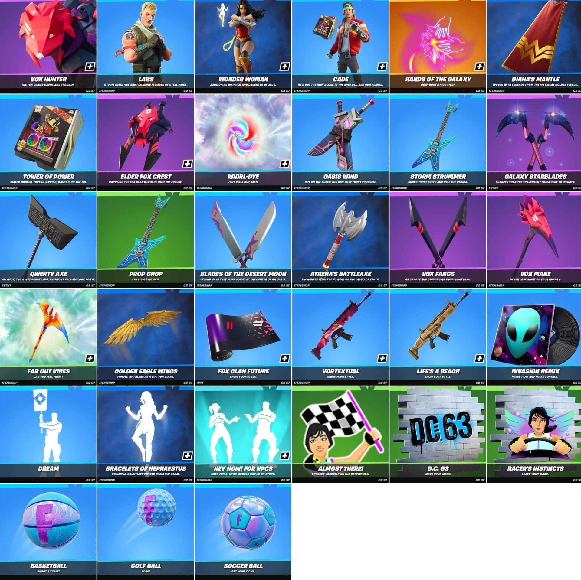 Fortnite v17.40 Leaked Cosmetics