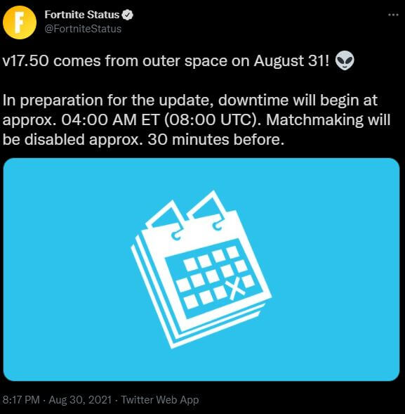 Fortnite v17.50 Update