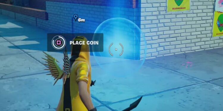 Place Coins around the map Fortnite