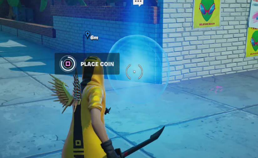 Place Coins around the map Fortnite