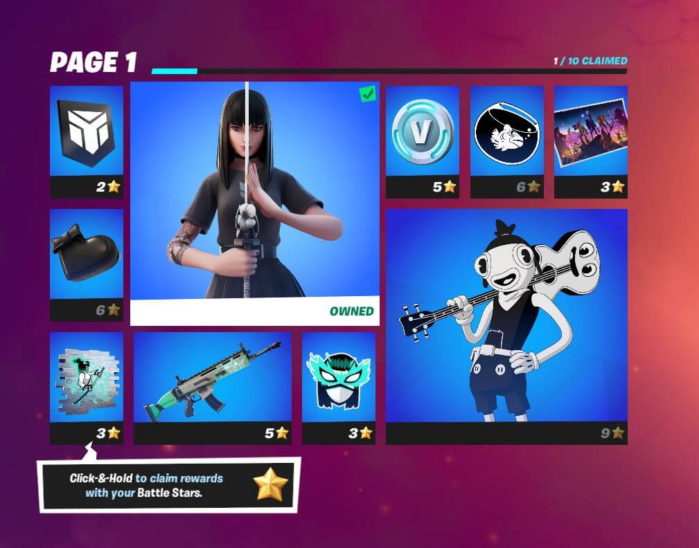 Fortnite Chapter 2, Season 8 Battle Pass - Page 1