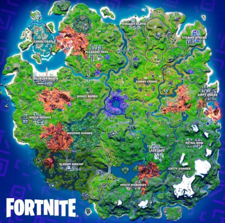 Fortnite Chapter 2 season 8 map