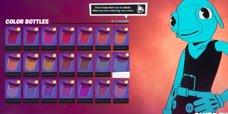 Fortnite Color Bottles Toona Fish