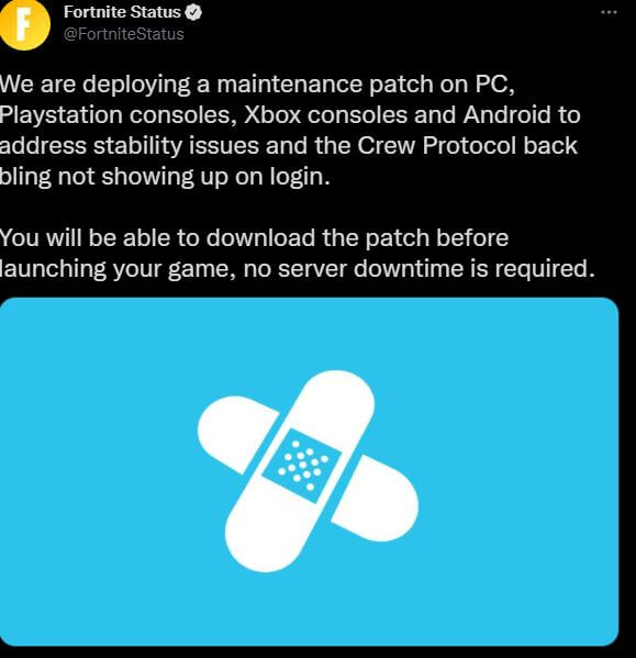 September 3rd 2021 Fortnite Update