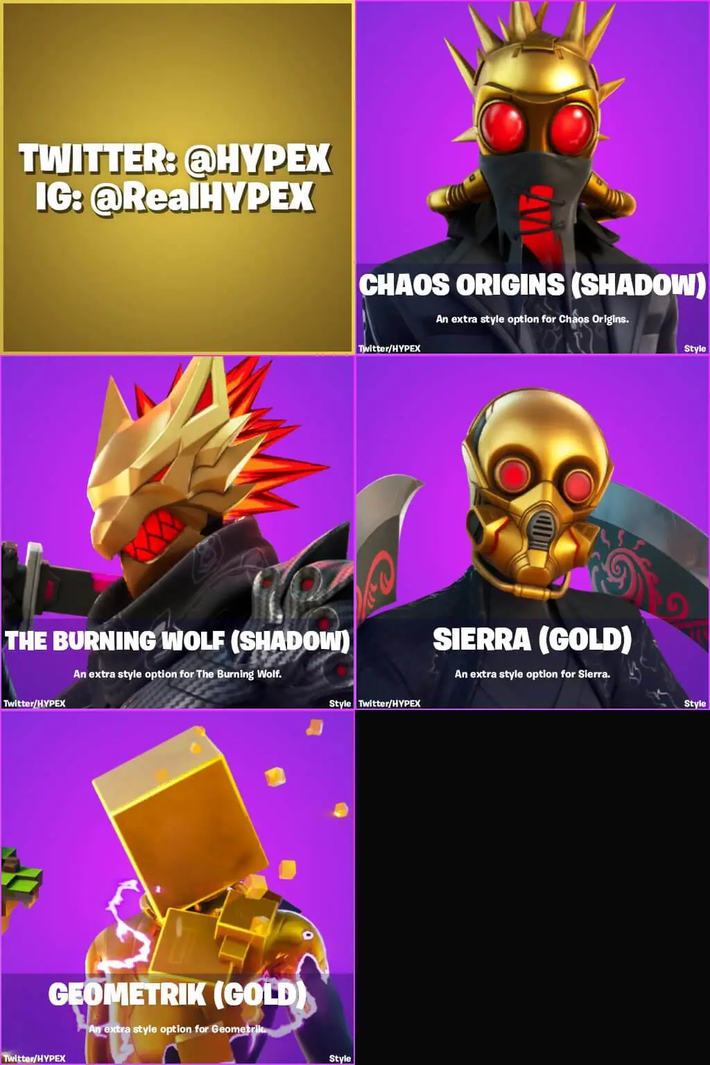 Fortnite v18.40 Leaked Skins