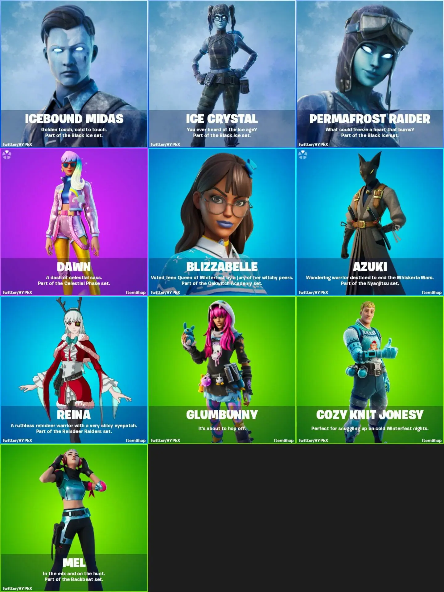 All Fortnite v19.01 Leaked Skins