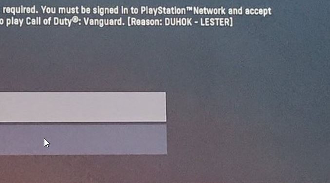 Duhok Lester Vanguard Connection Failed Error
