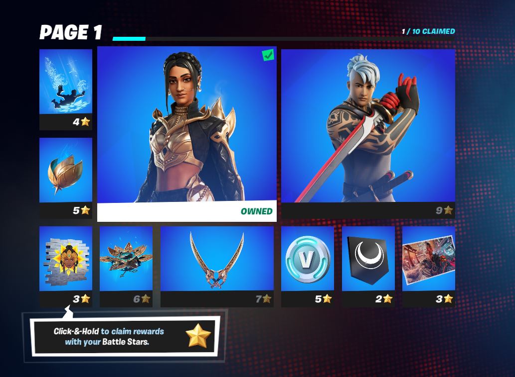 Fortnite Chapter 3, Season 1 Battle Pass - Page 1