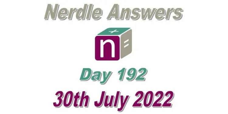 Daily Nerdle 192 - July 30th, 2022