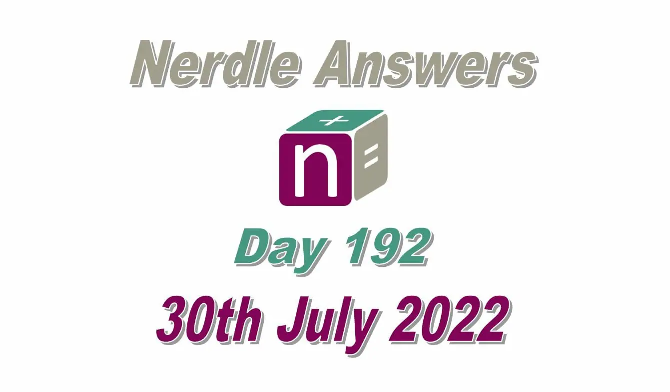 Daily Nerdle 192 - July 30th, 2022