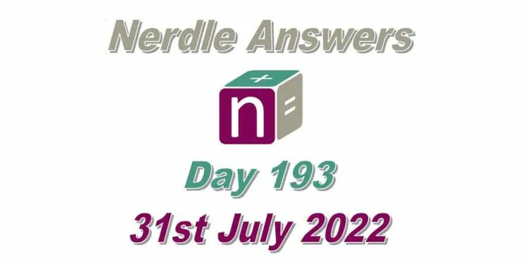 Daily Nerdle 193 - July 31st, 2022