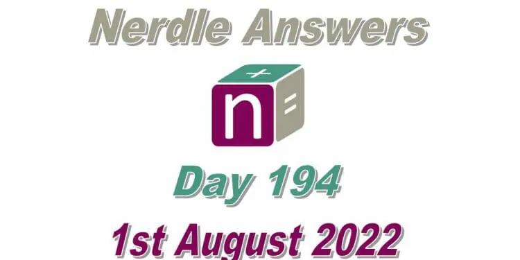 Daily Nerdle 194 - August 1st, 2022