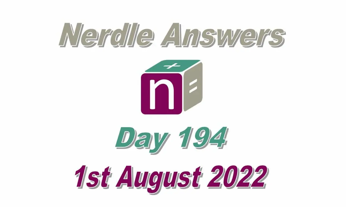 Daily Nerdle 194 - August 1st, 2022