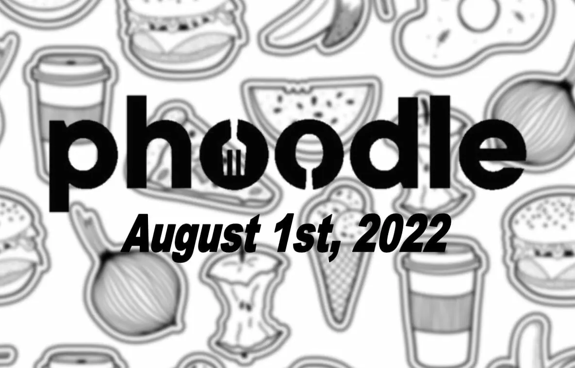 Daily Phoodle - 1st August 2022