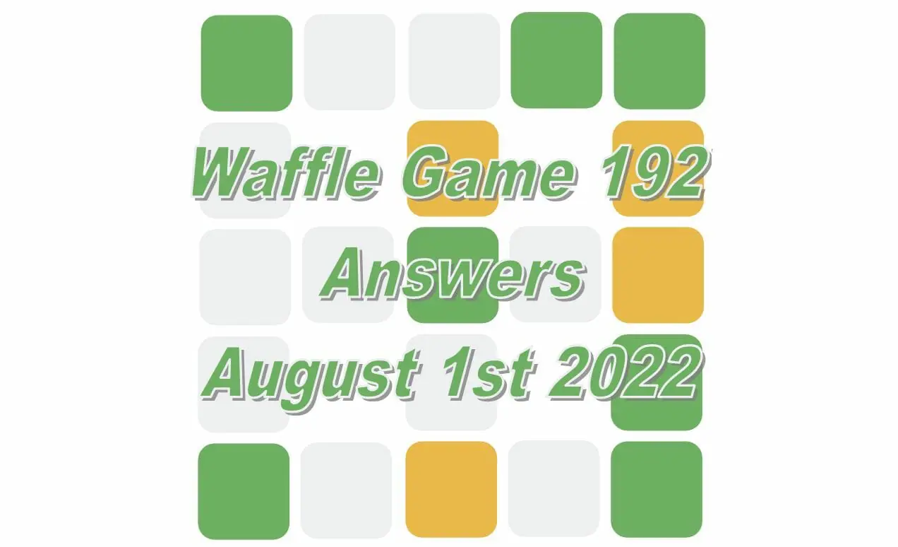 Daily Waffle - August 1st 2022