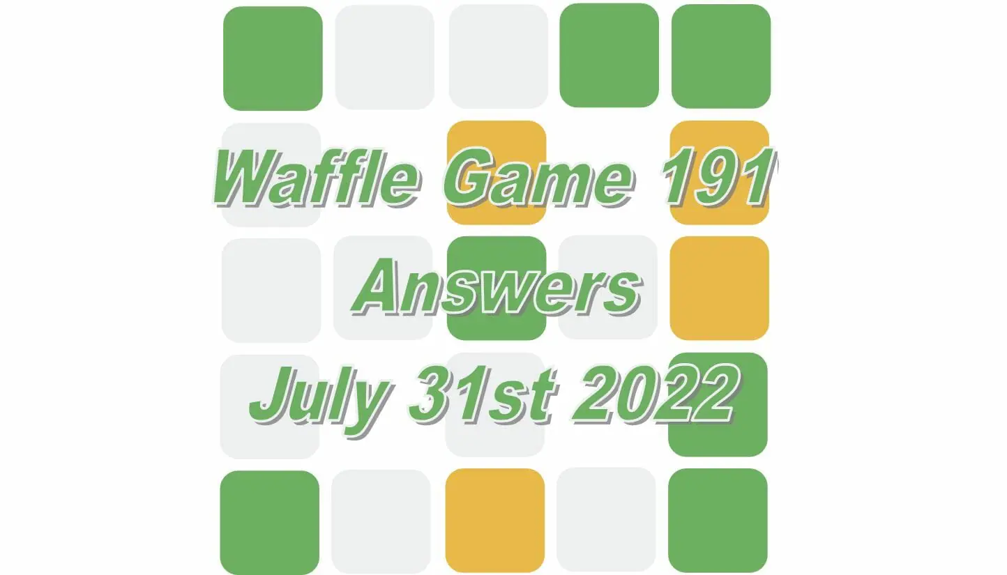 Daily Waffle Game - July 31st 2022