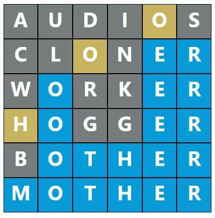 Daily Word Hurdle #390 Afternoon Answer - 1st August 2022