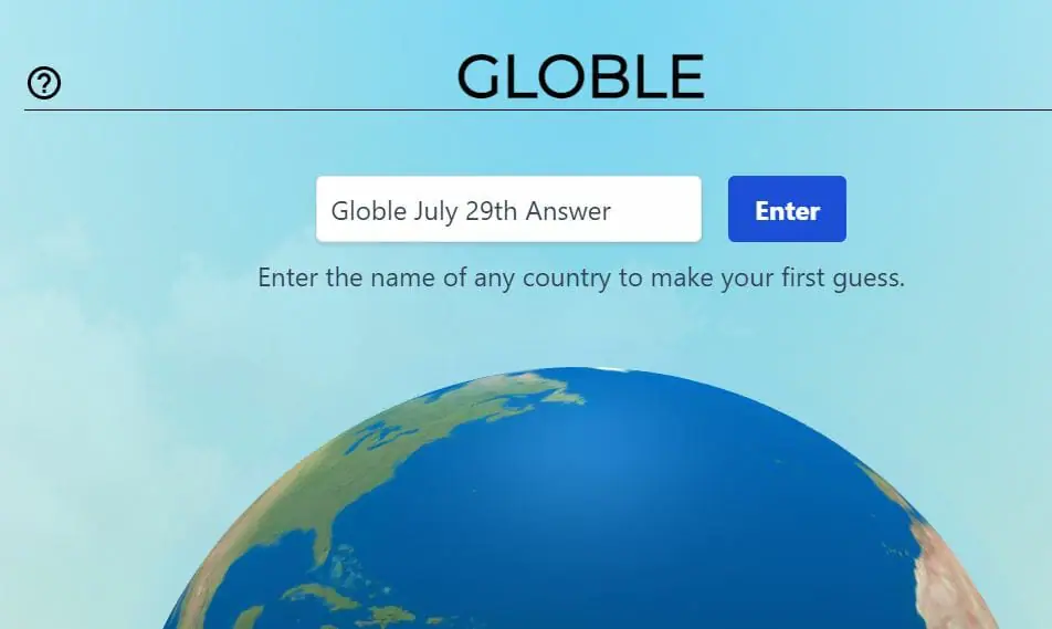 Globle Answer July 29 Hints Today
