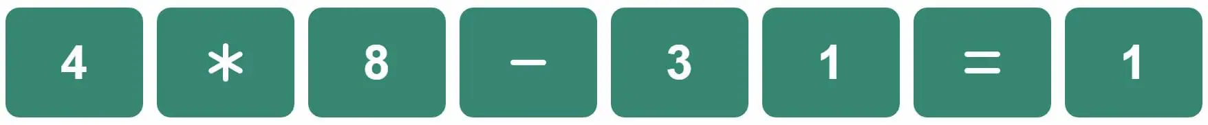 Daily Bi-Nerdle Answer 1 - 21st August 2022