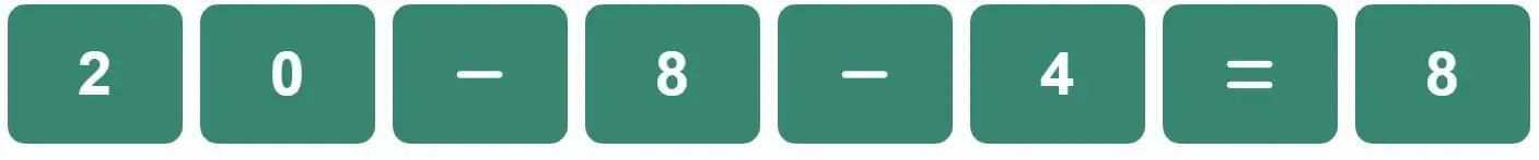 Daily Bi-Nerdle Answer 1 - 30th August 2022