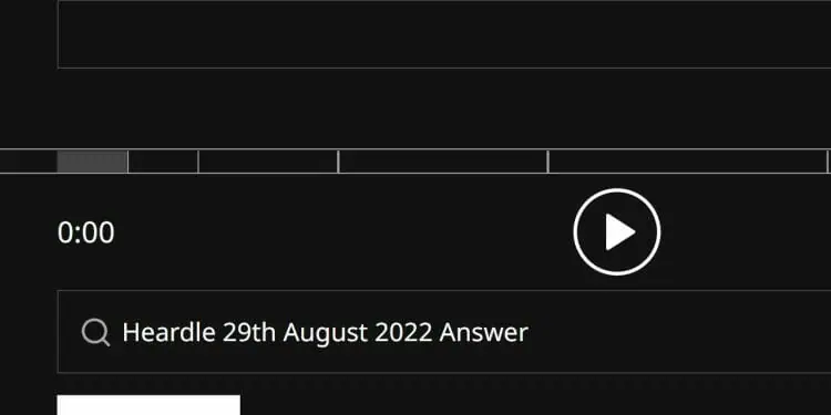 Daily Heardle - 29th August 2022