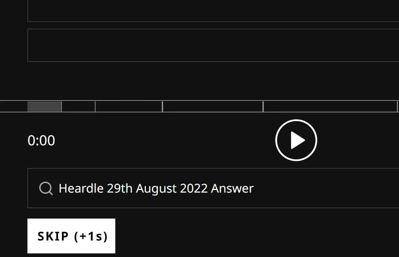 Daily Heardle - 29th August 2022