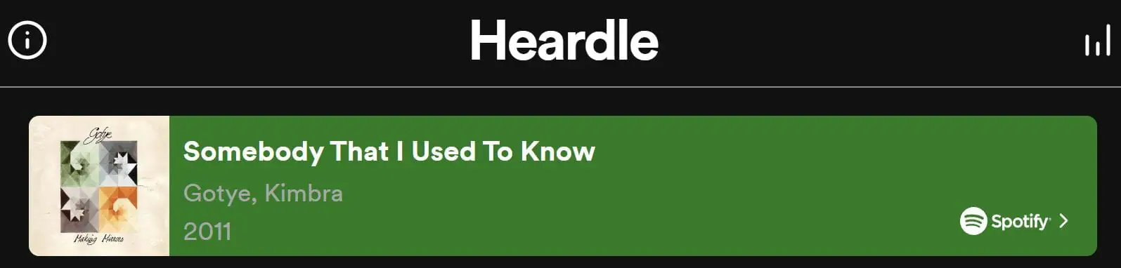 Daily Heardle Answer - 7th August 2022