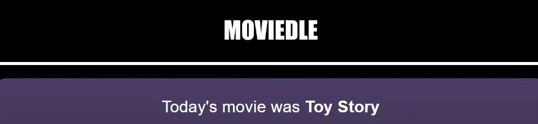 Daily Moviedle Answer - 13th August 2022