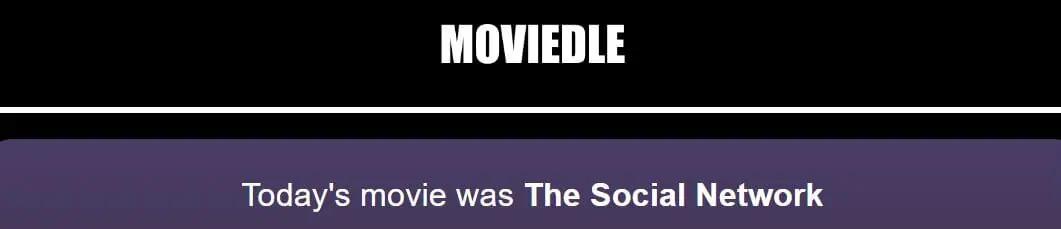 Daily Moviedle Answer - 16th August 2022