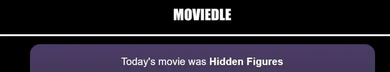 Daily Moviedle Answer - 5th August 2022