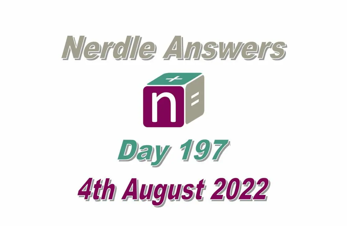 Daily Nerdle 197 - August 4th, 2022