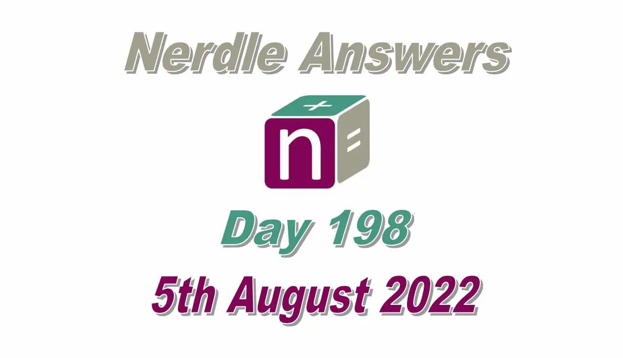Daily Nerdle 198 - August 5th, 2022