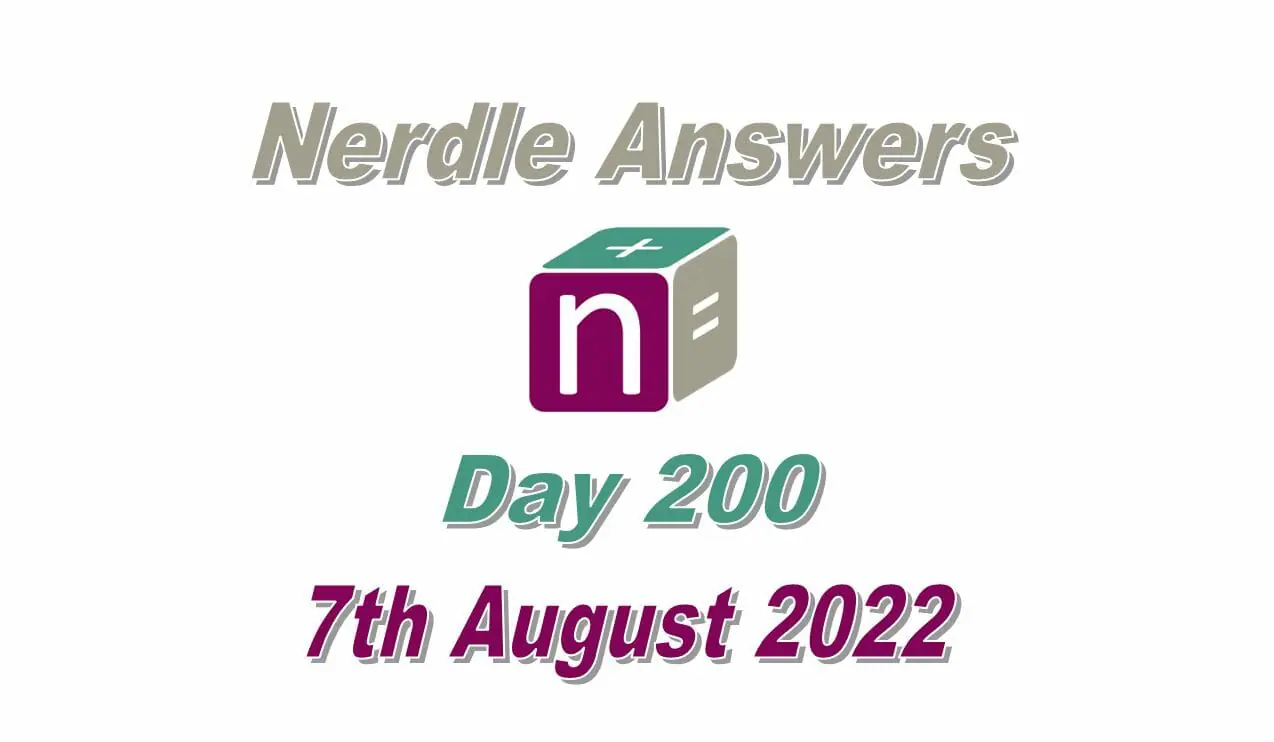 Daily Nerdle 200 - August 7th, 2022